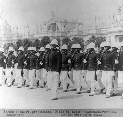 Philippine Scouts parade 1904 St Louis Expo.jpg